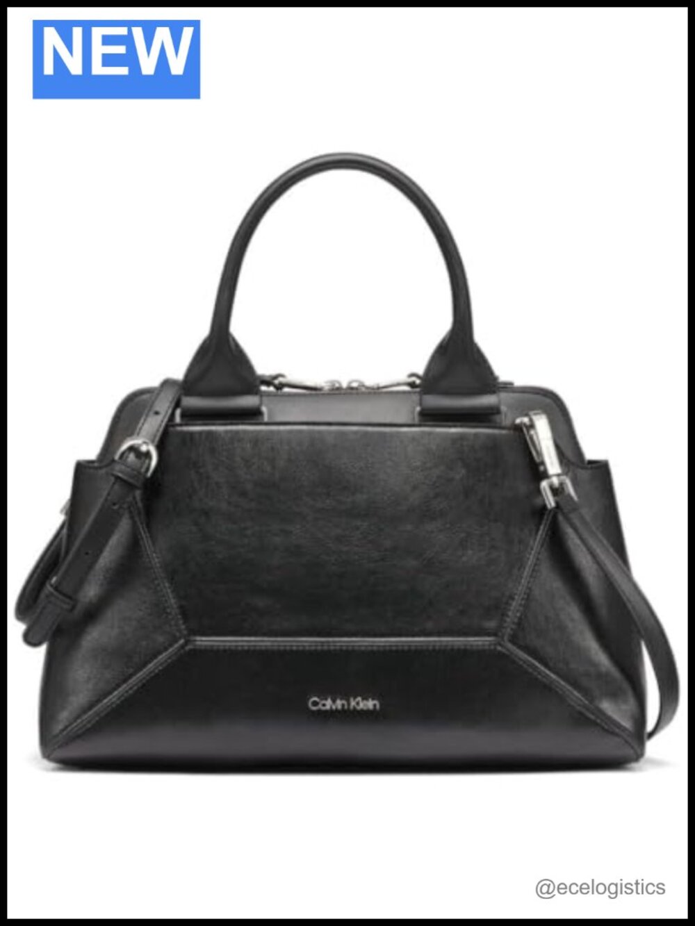 Vegan Leather Organizational Satchel Purse with Multiple Pockets